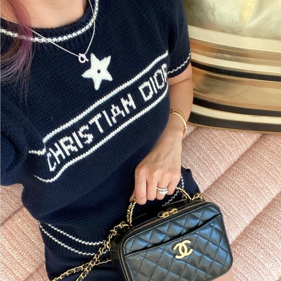 100% AUTHENTIC!!! GORGEOUS CHRISTIAN DIOR Logo Cashmere Sweater - Picture 11 of 15